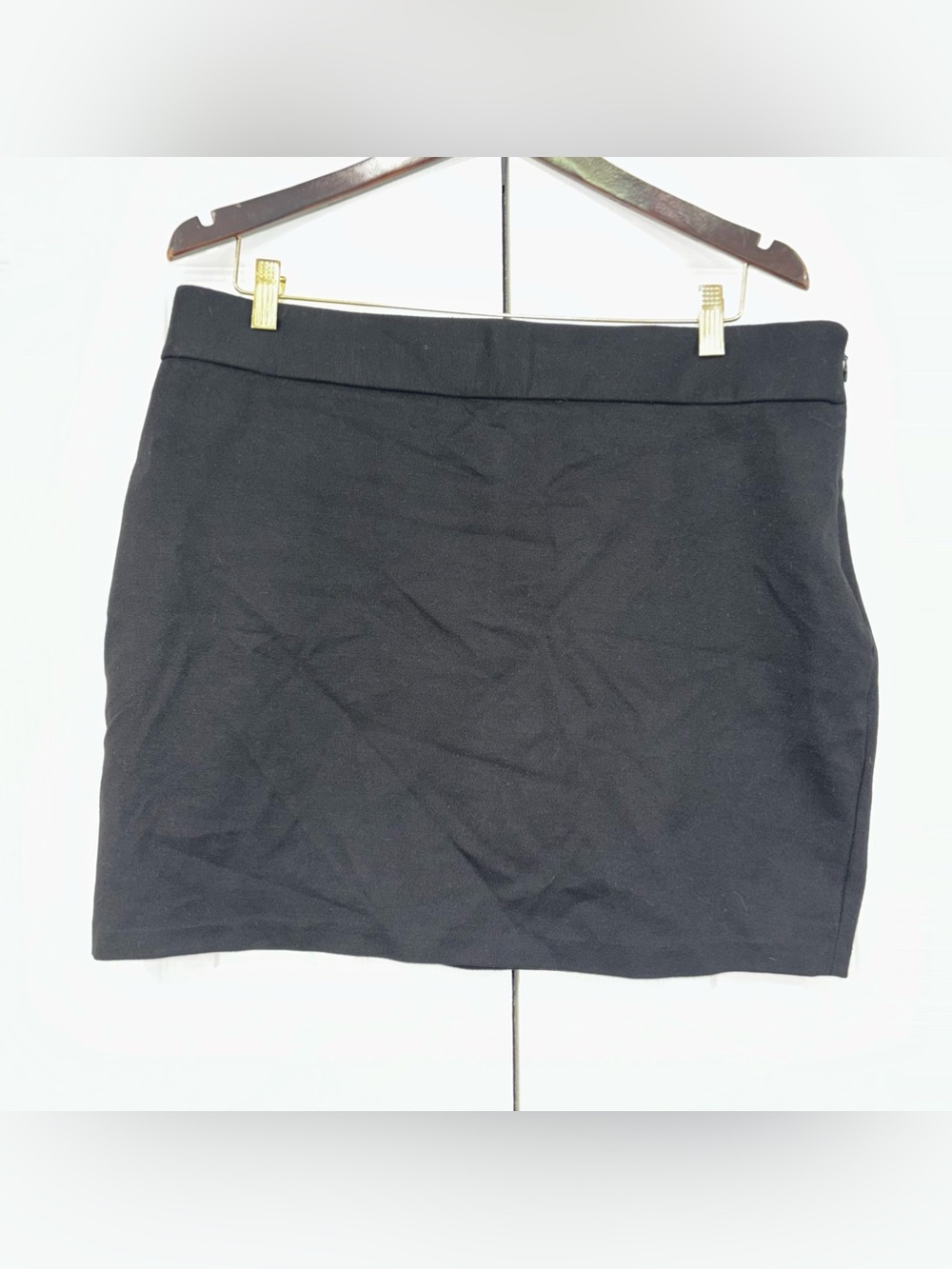 INC International Concepts Black Women’s Mini Skirt Classic Straight Cut Size 16